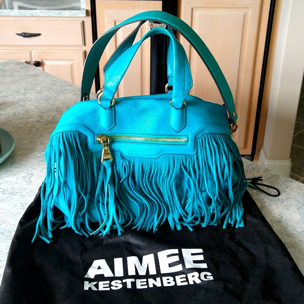 AIMEE KESTENBERG TURQUOISE BAG BRAND NEW WITH FRINGE